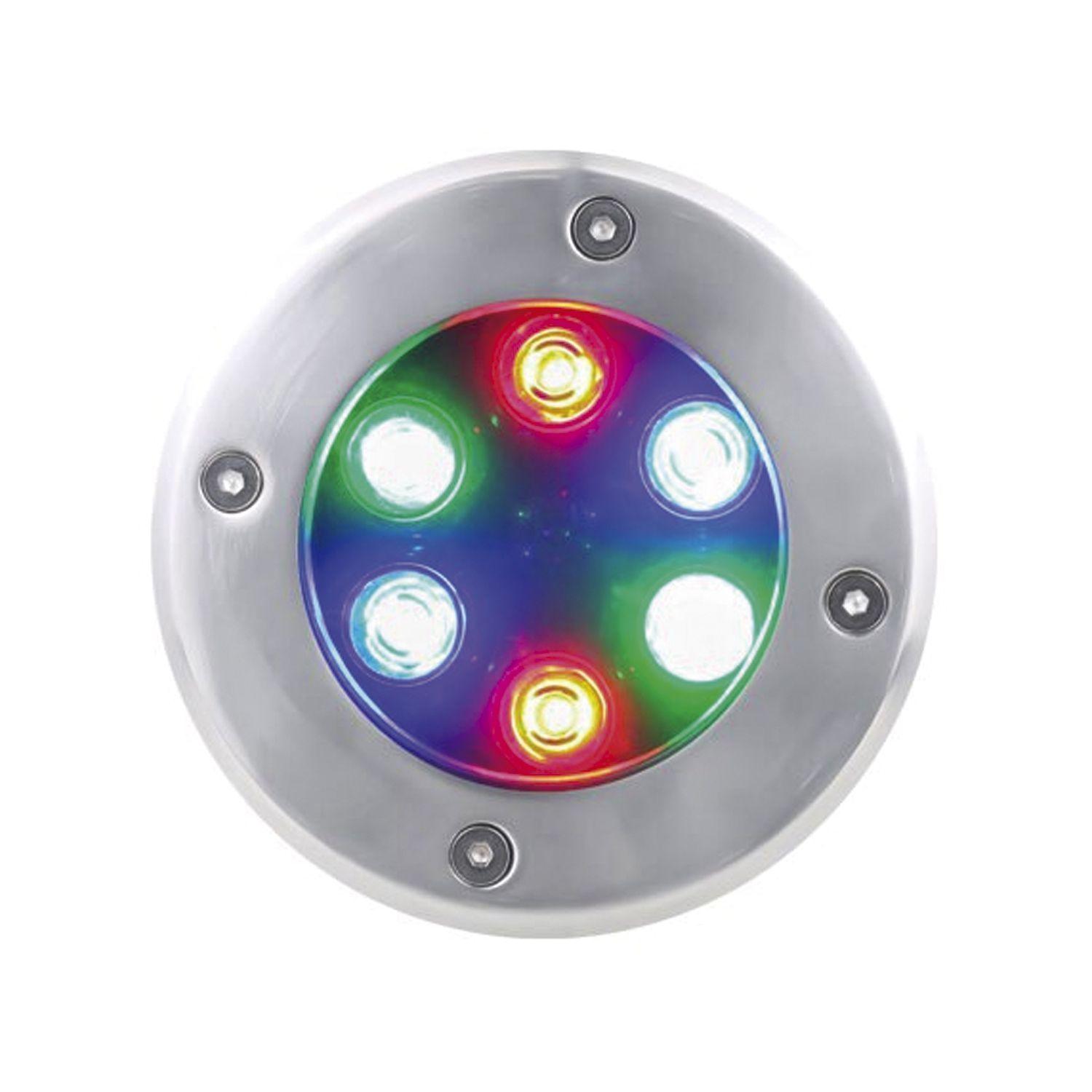 Pack 3 Foco LED Piso 6W 220V RGB-2