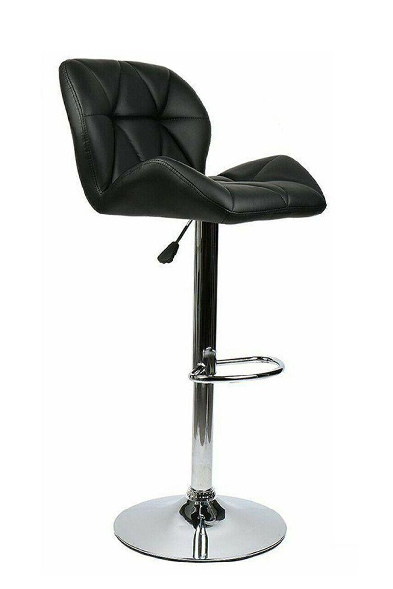 Silla Alta Bar Acolchada Giratoria con Respaldo-0