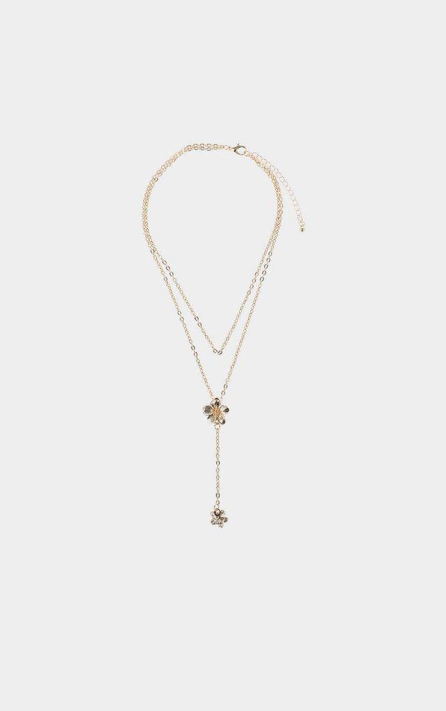 Collar Corto Flor 4 Dorado i-D-0