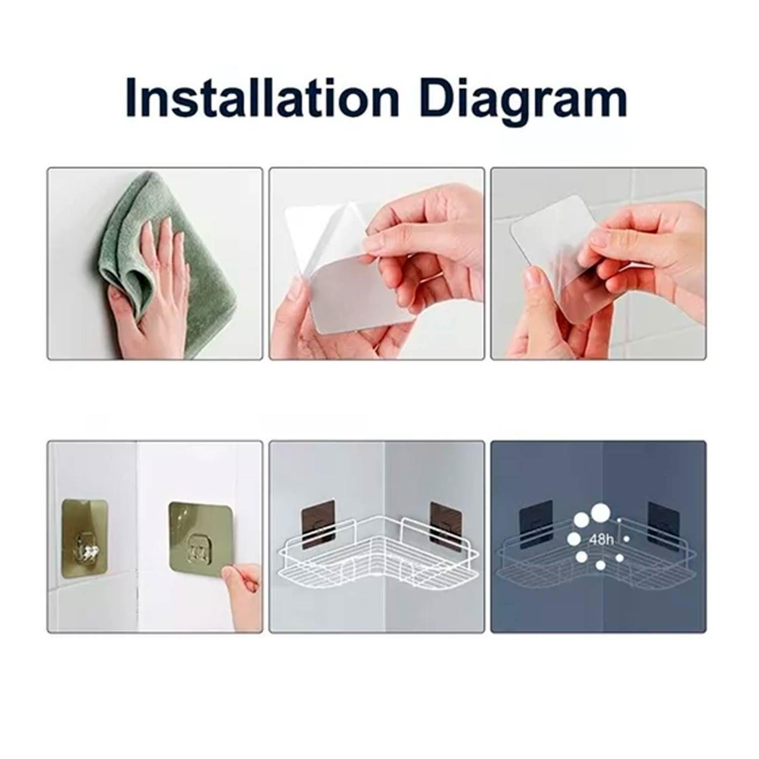 Estante De Ducha Organizador De Pared -2