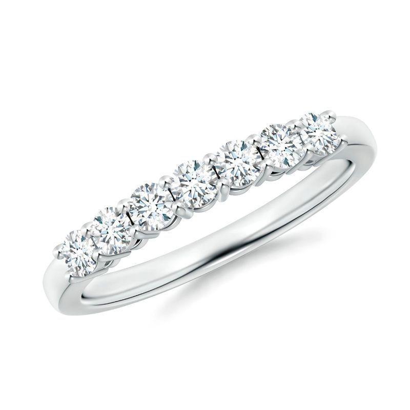 ANILLO DE COMPROMISO CON SIETE BRILLANTES MOISSANI-0