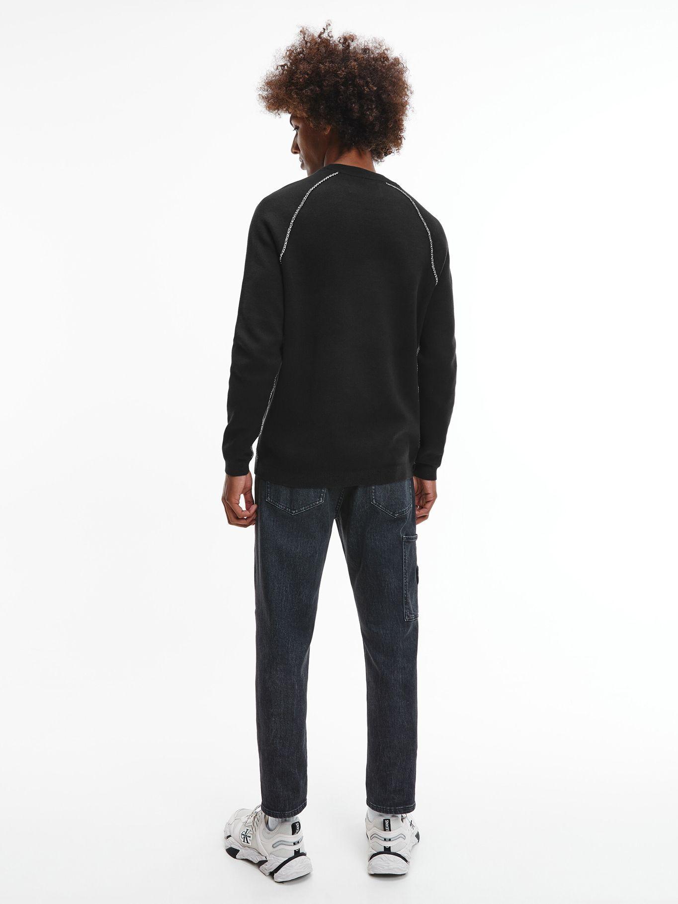 Suéter Outline Logo Negro Calvin Klein Hombre-1