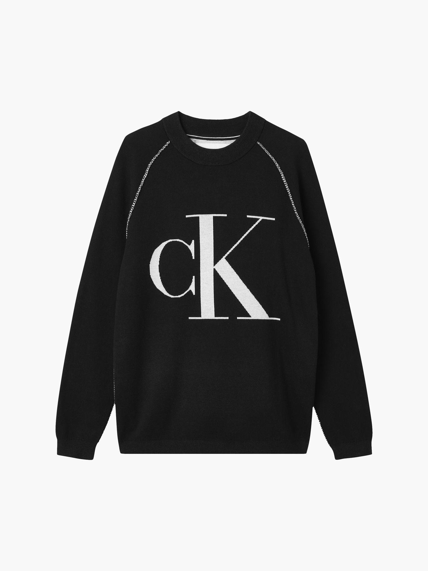 Suéter Outline Logo Negro Calvin Klein Hombre-4