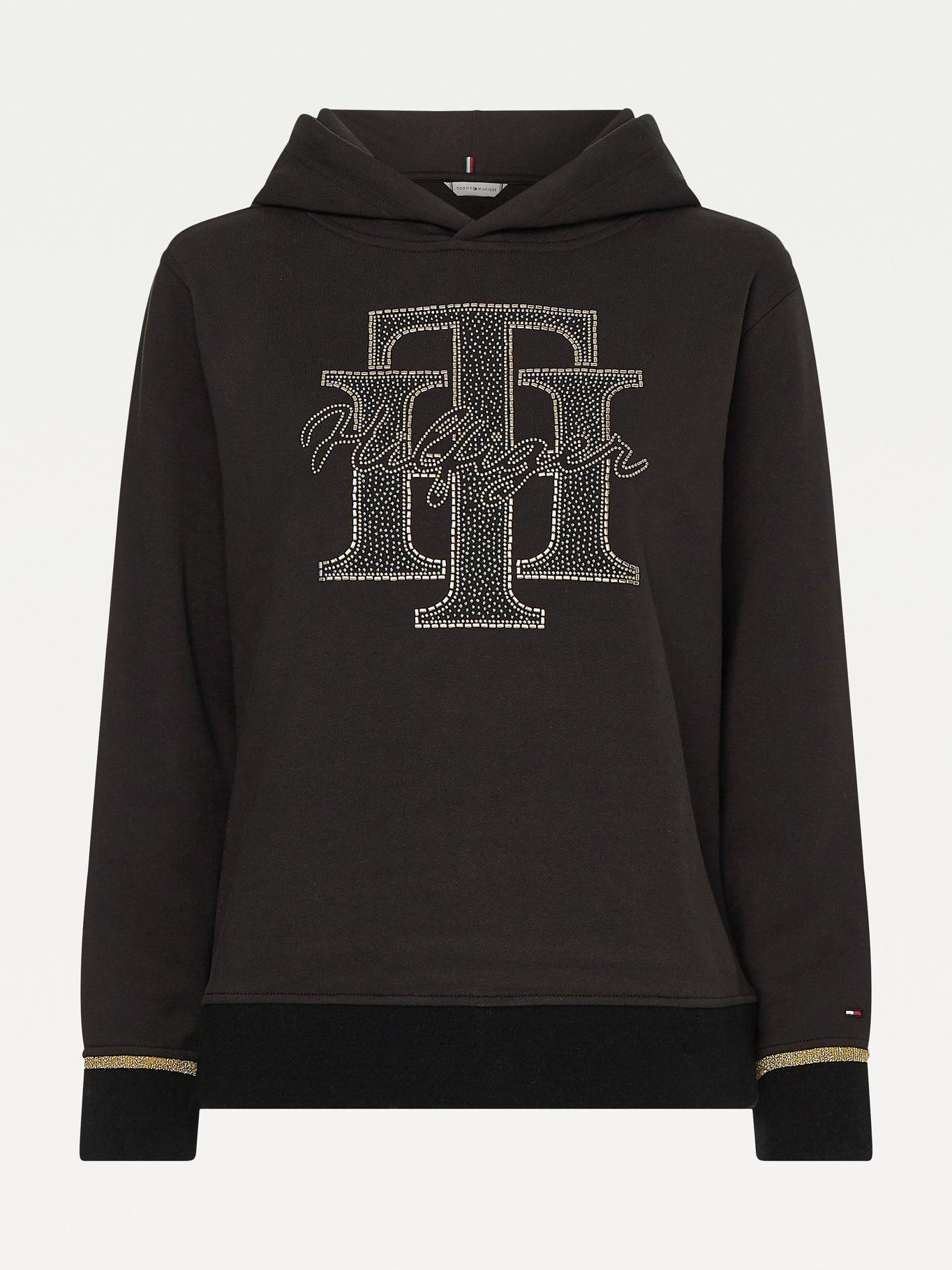 Polerón Hoodie Regular Th Crystal Negro Tommy Hilfiger-4