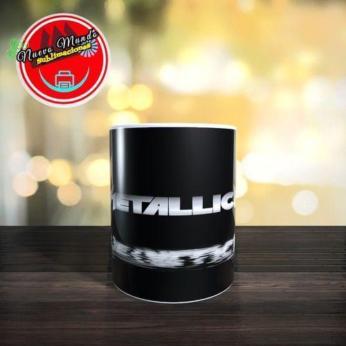 Taza Blanca De Metallica Logo-0