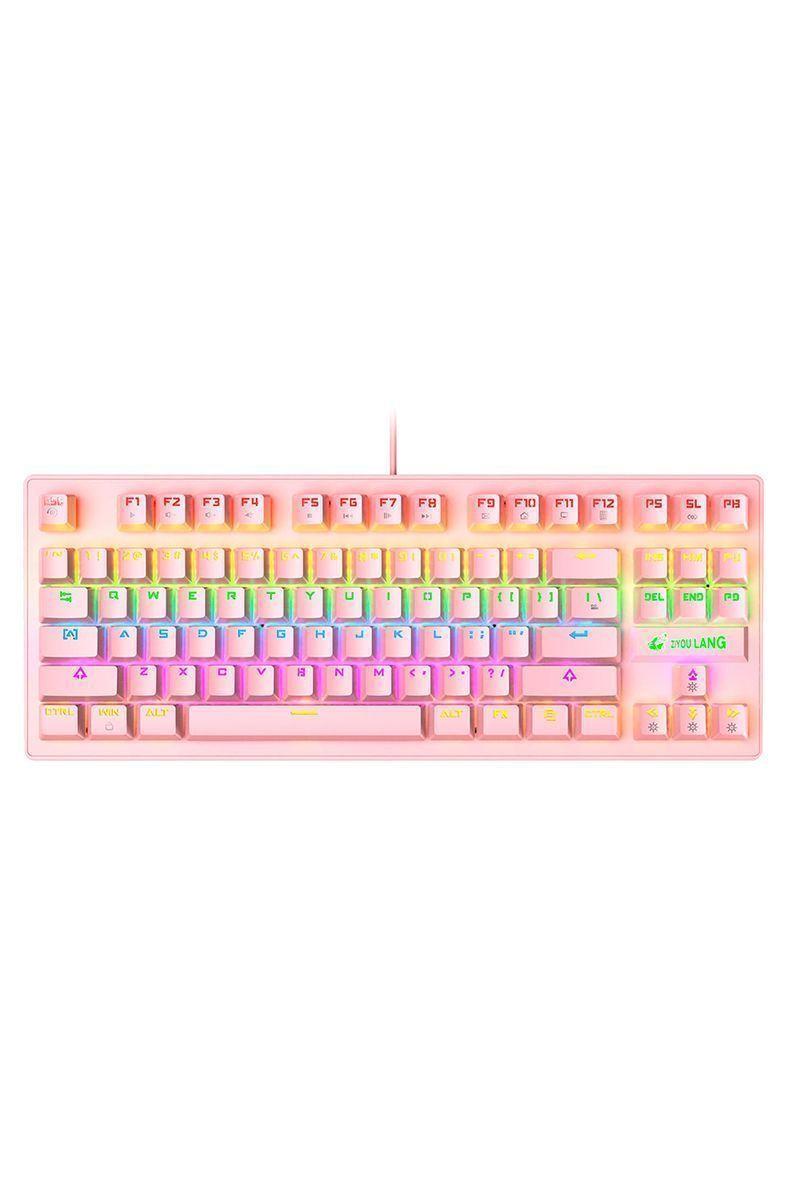 Teclado Mecánico Blue Switch K2 Rosado-0