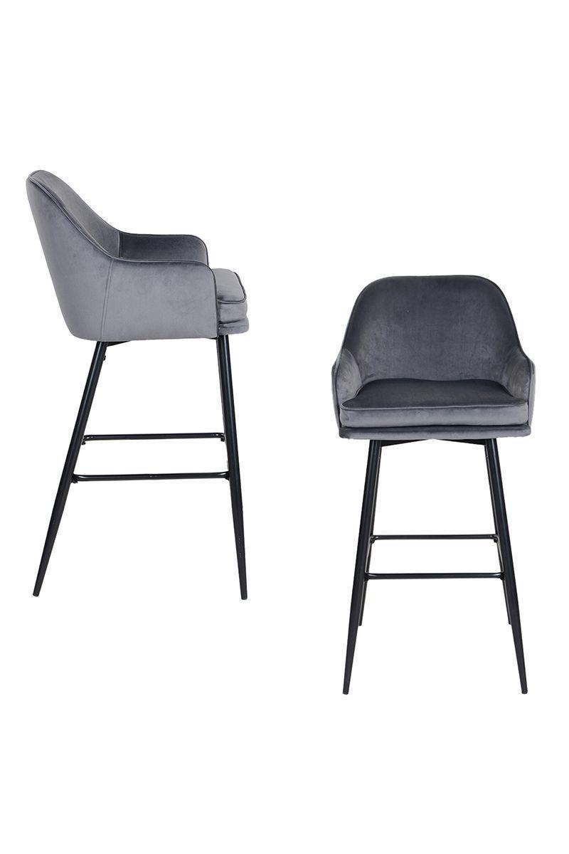 Pack 2 Sillas de Bar Frankfurt Gris-3