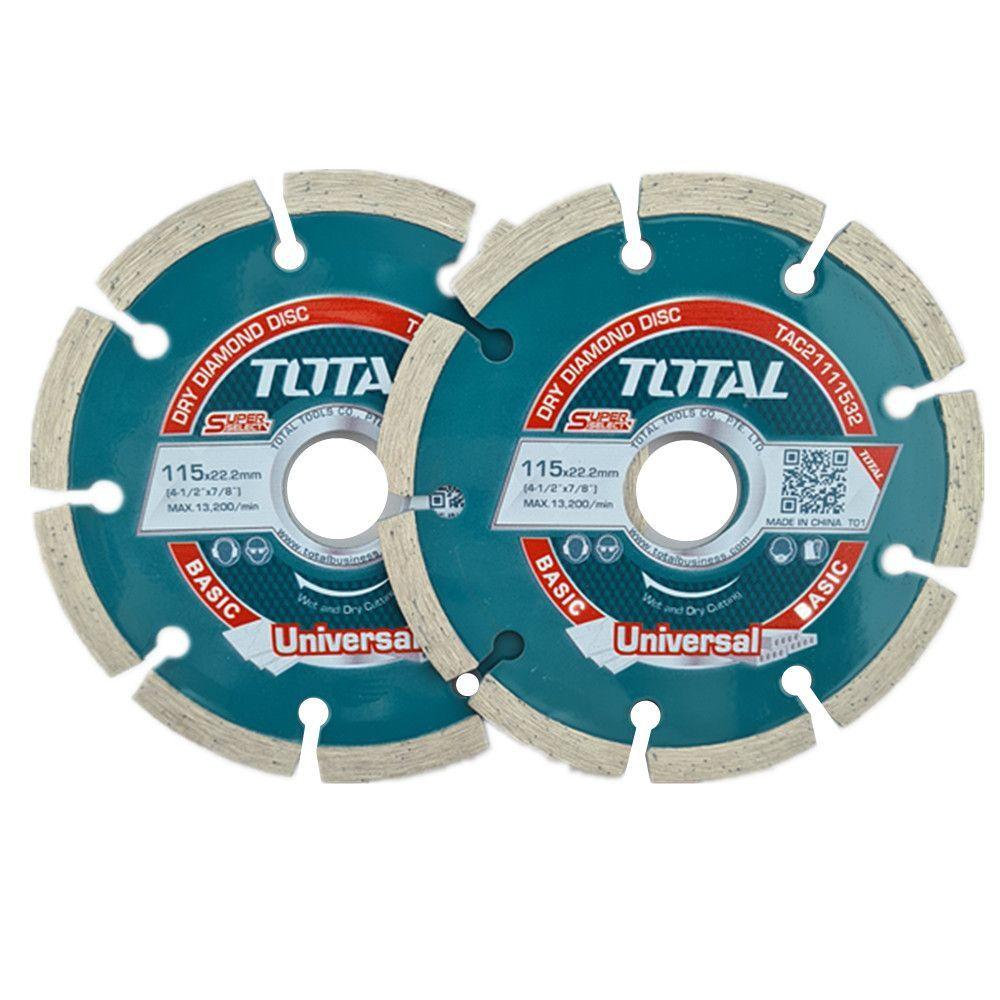 Pack2 Disco Diamantado Corte Húmedo Seco 115mm-0