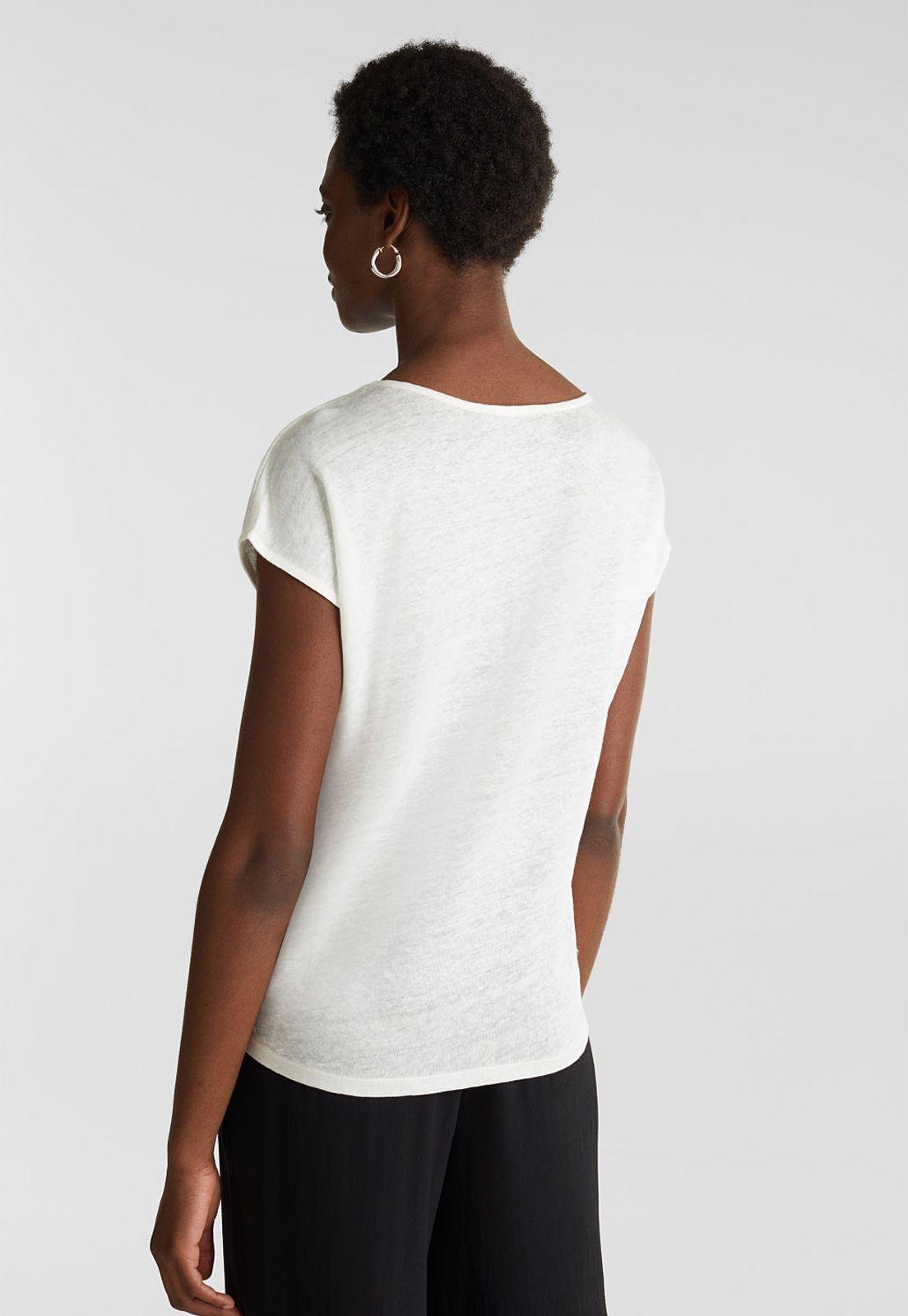 En lino: Polera drapeada-1