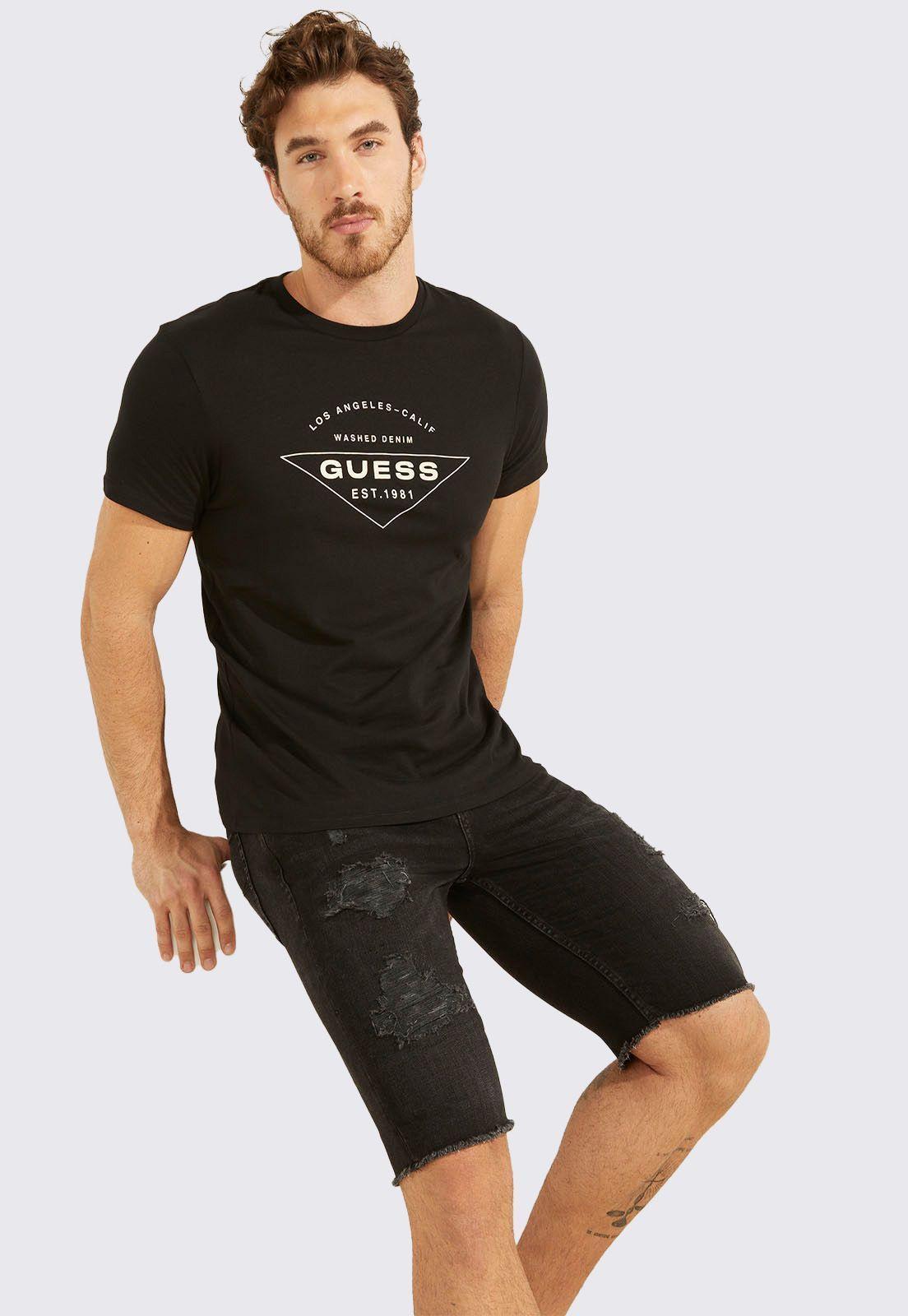 Polera Guess Ss La Calif Logo Tee-0