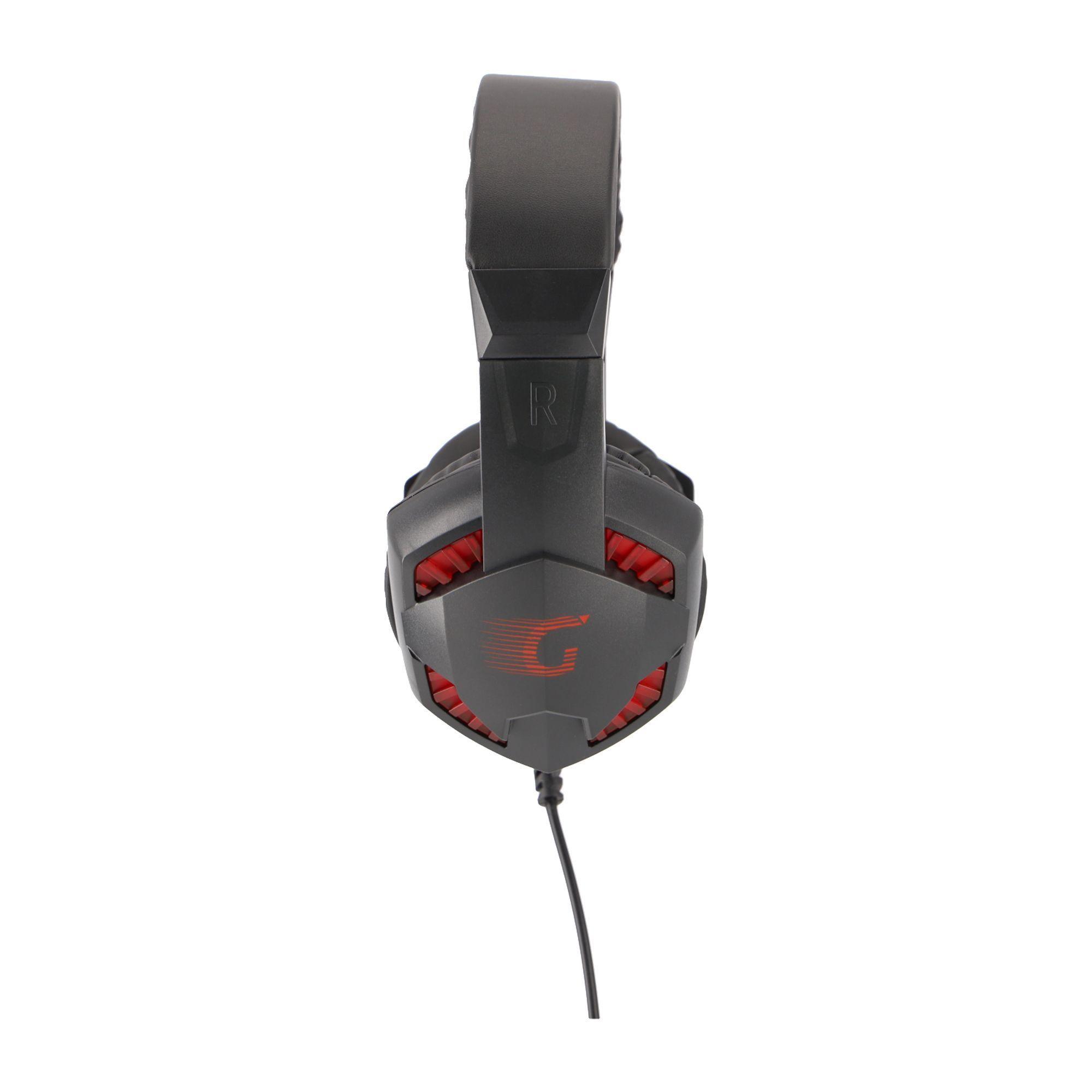 Audífono con Micrófono Gamer G4U, con luz roja USB  -2