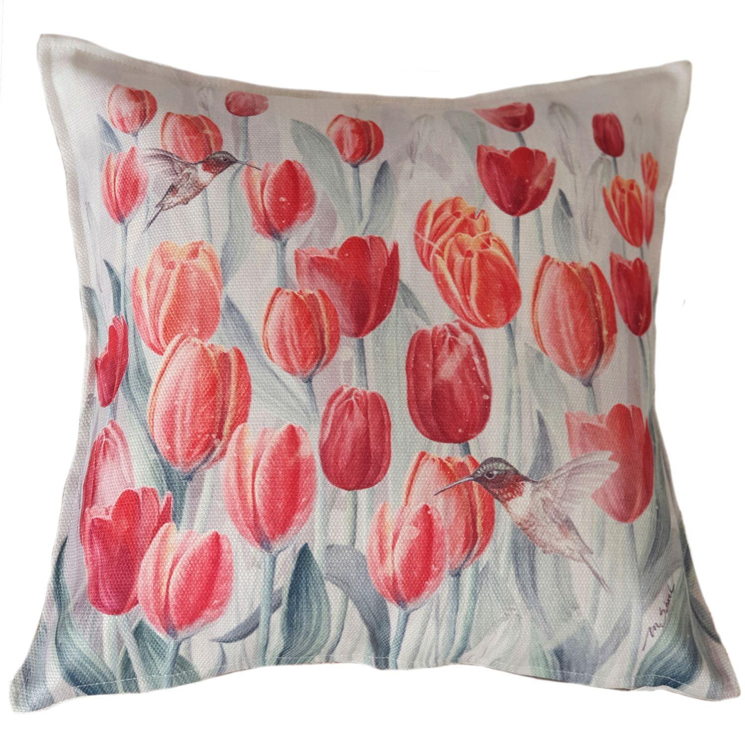 FUNDA COJÍN MARISA TULIPANES 45X45-0