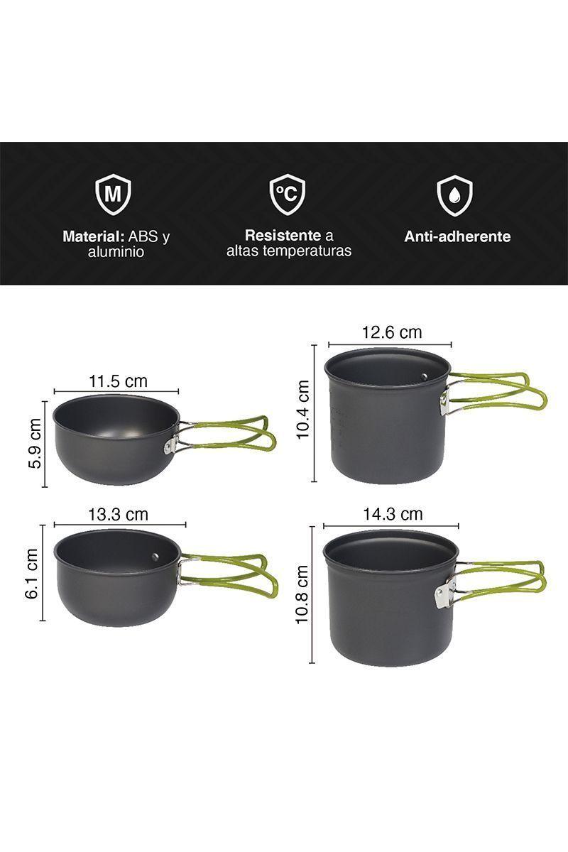 Set de Cocina 4 Piezas Gris-2