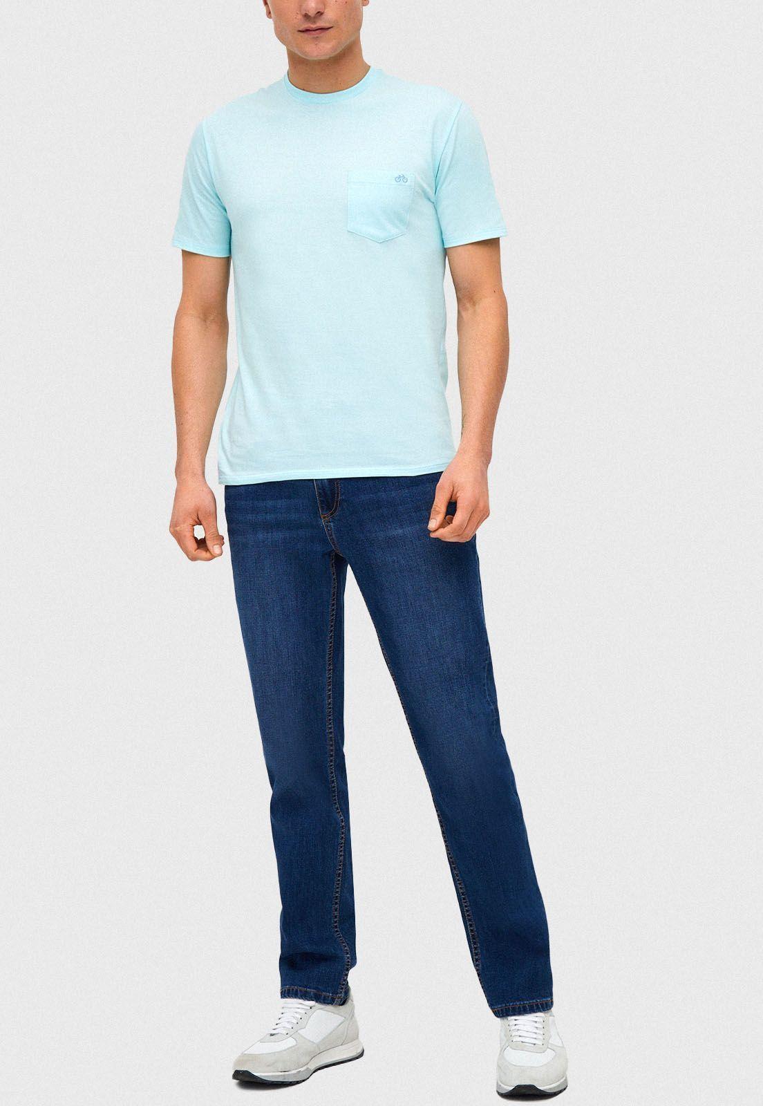 Polera Crew neck Marco Turquesa-3