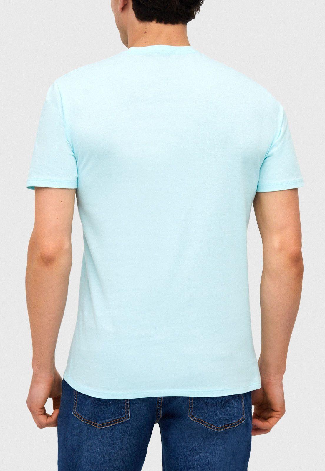 Polera Crew neck Marco Turquesa-1
