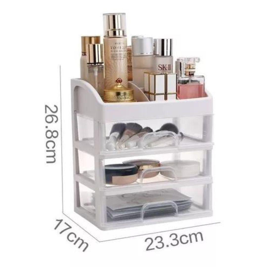 Organizador de Escritorio y Cosméticos de 3 Cajones-1