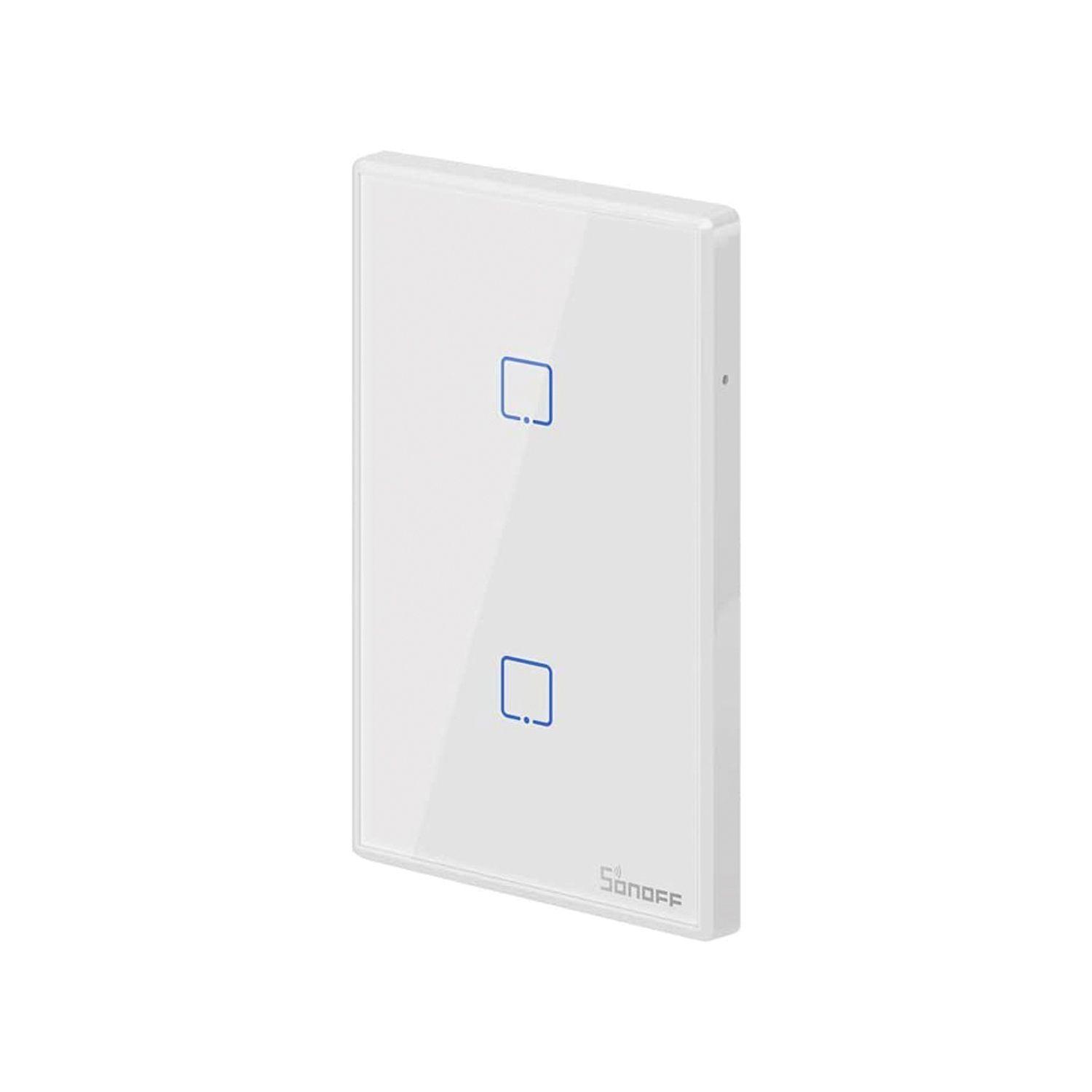 Interruptor Smart 2 Canales Blanco WiFi + RF T2US2C Sonoff-2