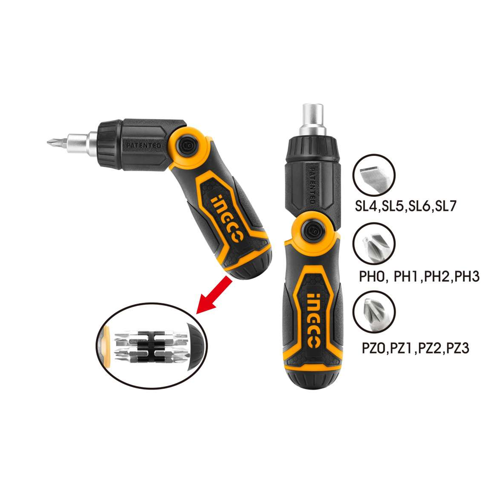 Destornillador Ratchet 13 En 1 Ingco Akisd1208-2