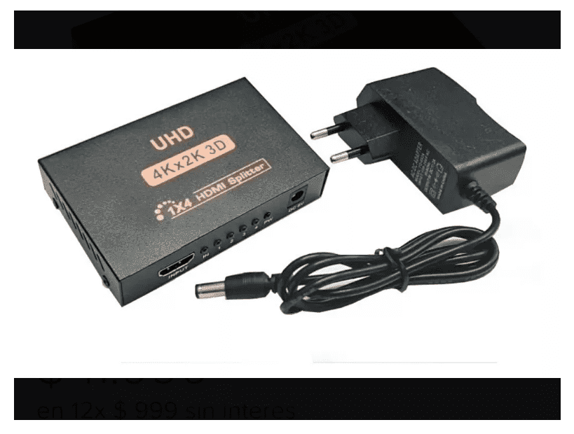 Splitter Hdmi 1x4 Activo Amplificador De Señal Full Hd 3d-2