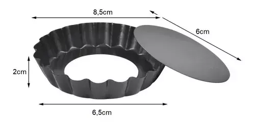 Pack X3 Moldes Tartaleta Desmontable Tarta Individual 8,5cm-1