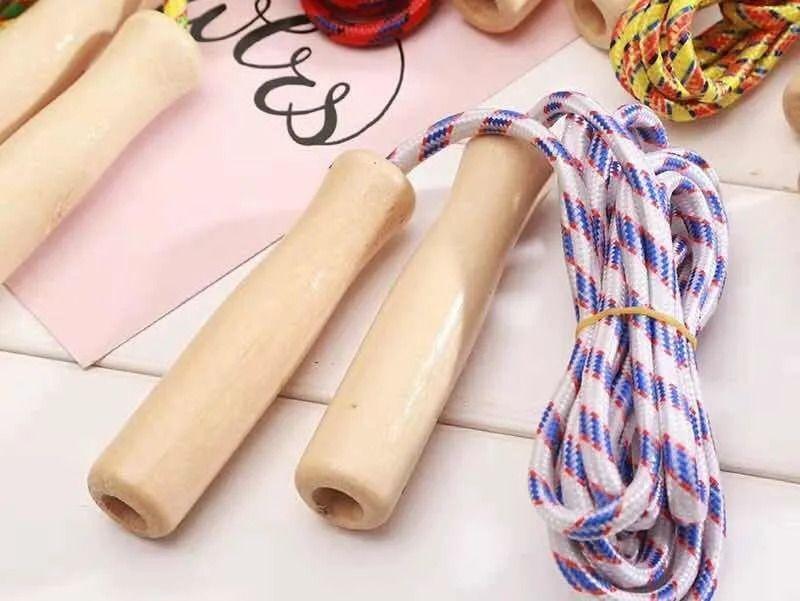 Cuerda De Salto Madera Boxeo Aerobico Entrenamiento Cardio-2