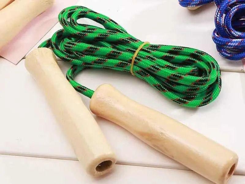 Cuerda De Salto Madera Boxeo Aerobico Entrenamiento Cardio-3