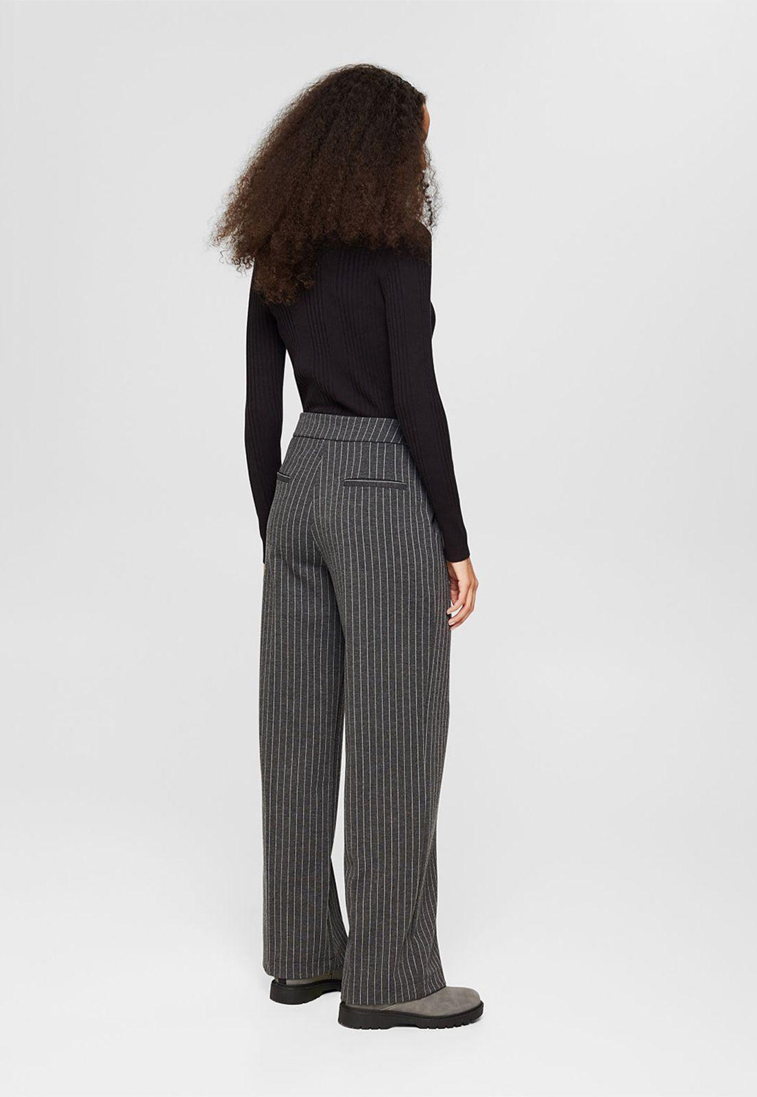 Pantalon mujer wide leg a rayas Esprit-1