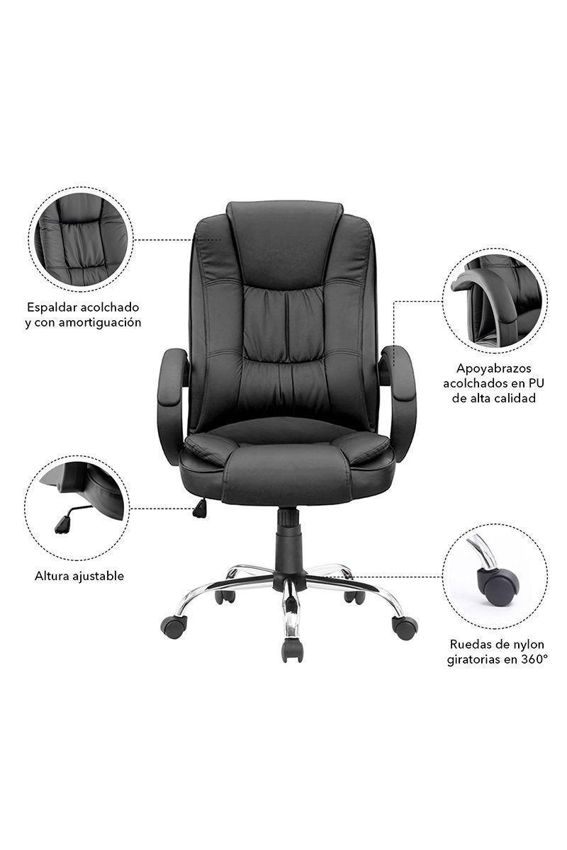 Silla Ejecutiva Ergónomica Negro-40