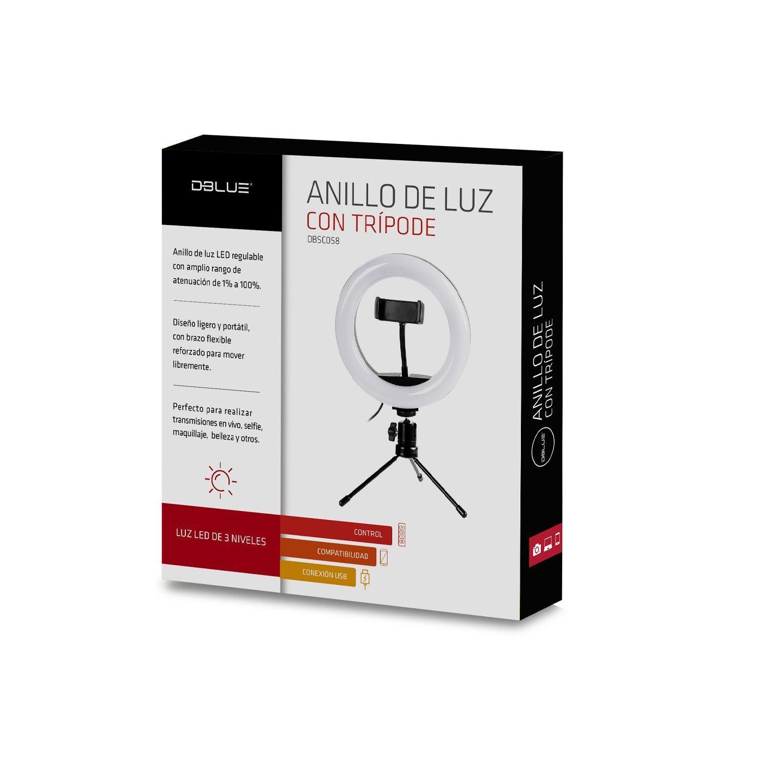 Aro Anillo de Luz Con Tripode Porta Celular Con Control Dblue-2