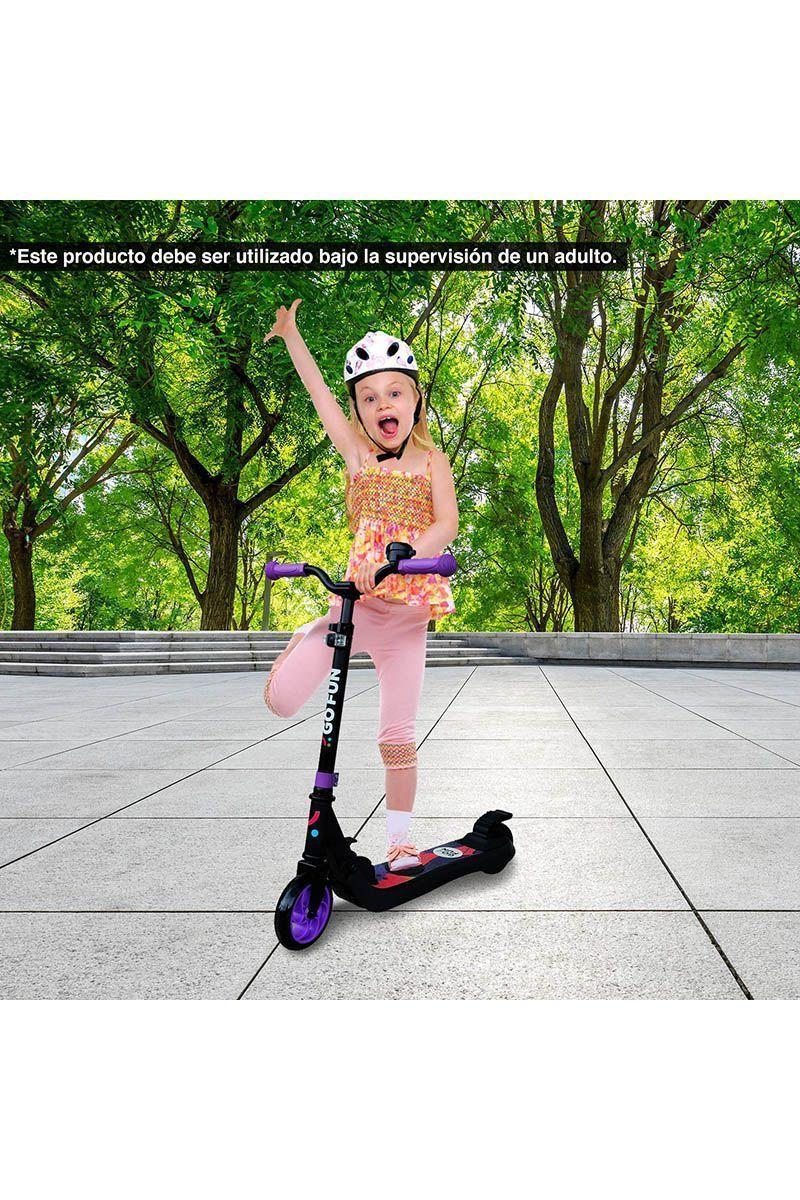 Scooter Eléctrico Plegable 10 Km/h Go Fun Violeta-1