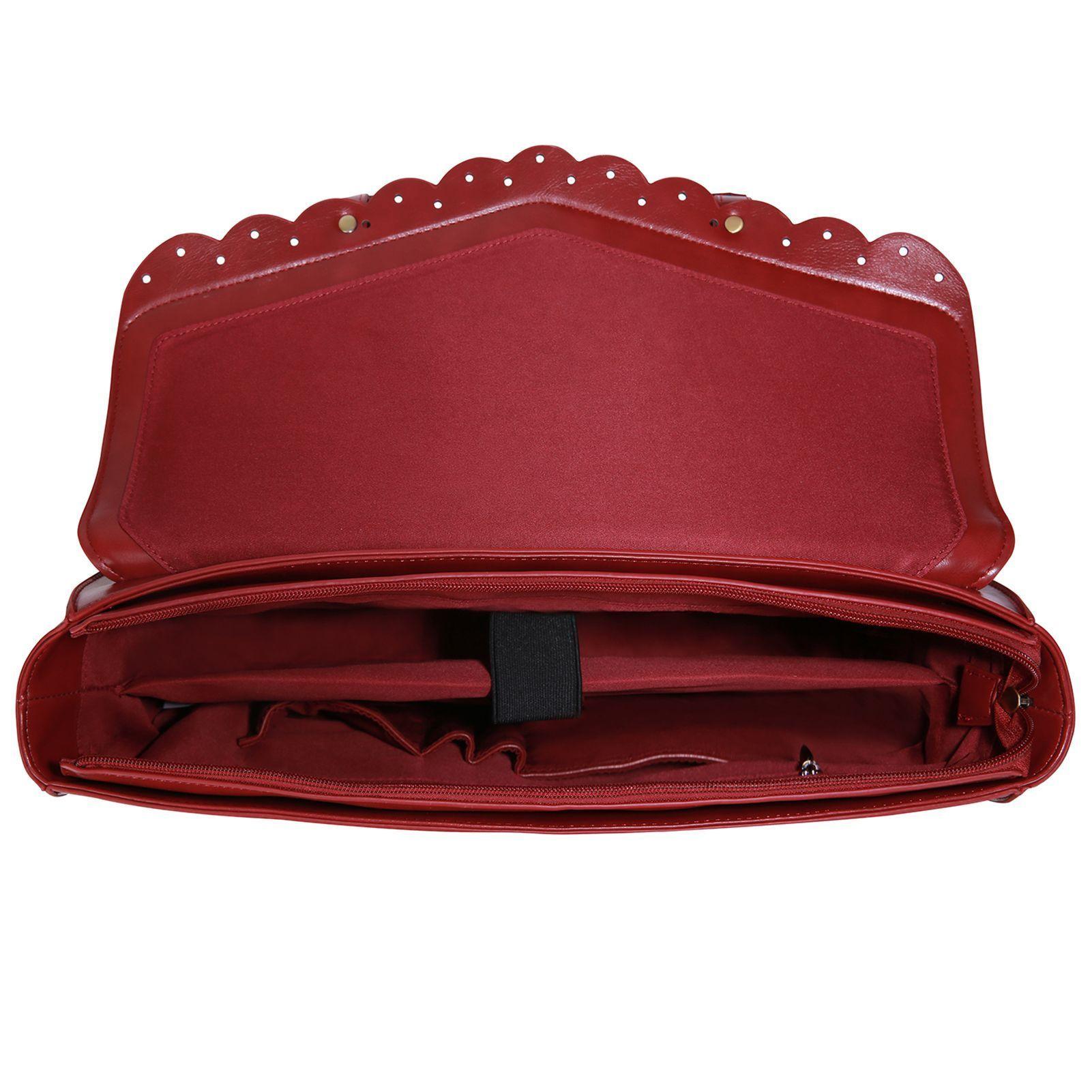 Ecosusi Maletín LOVE vintage para laptop 15,6'' - Vino Tinto-4