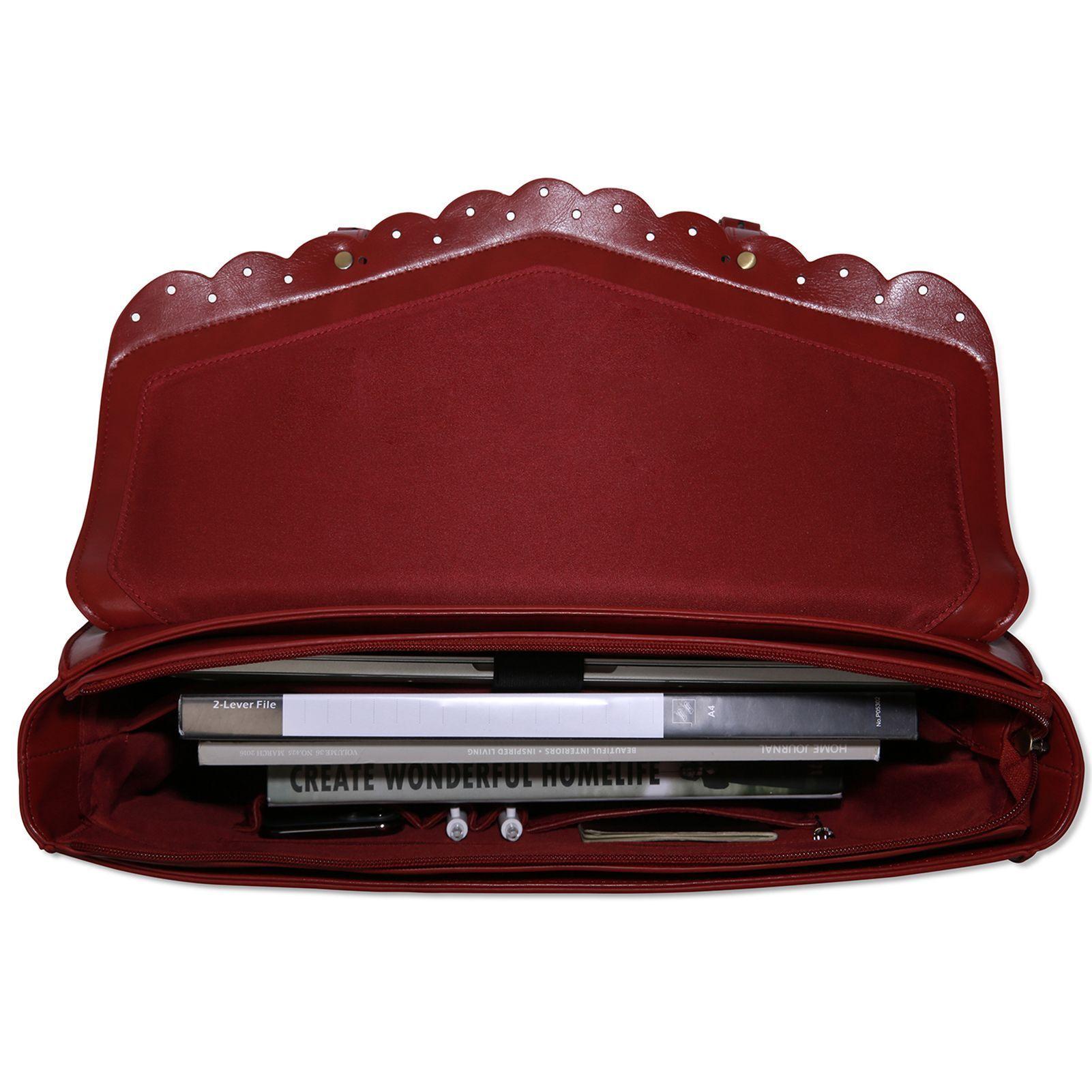 Ecosusi Maletín LOVE vintage para laptop 15,6'' - Vino Tinto-5