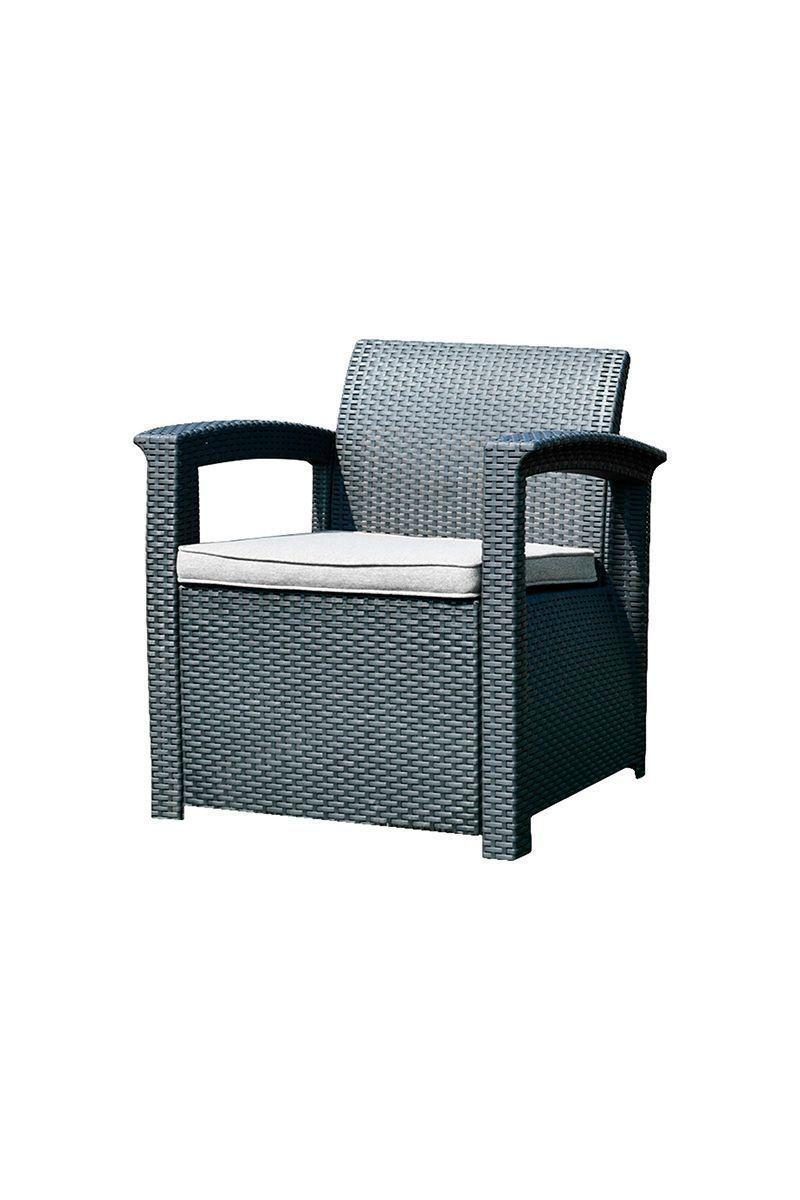 Juego de Terraza 3 Piezas 69x60x75,3cm Café-3