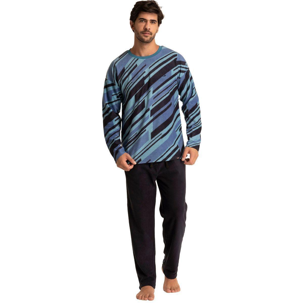 Pijama Micro Polar Hombre Invierno 235 C1 Top-0