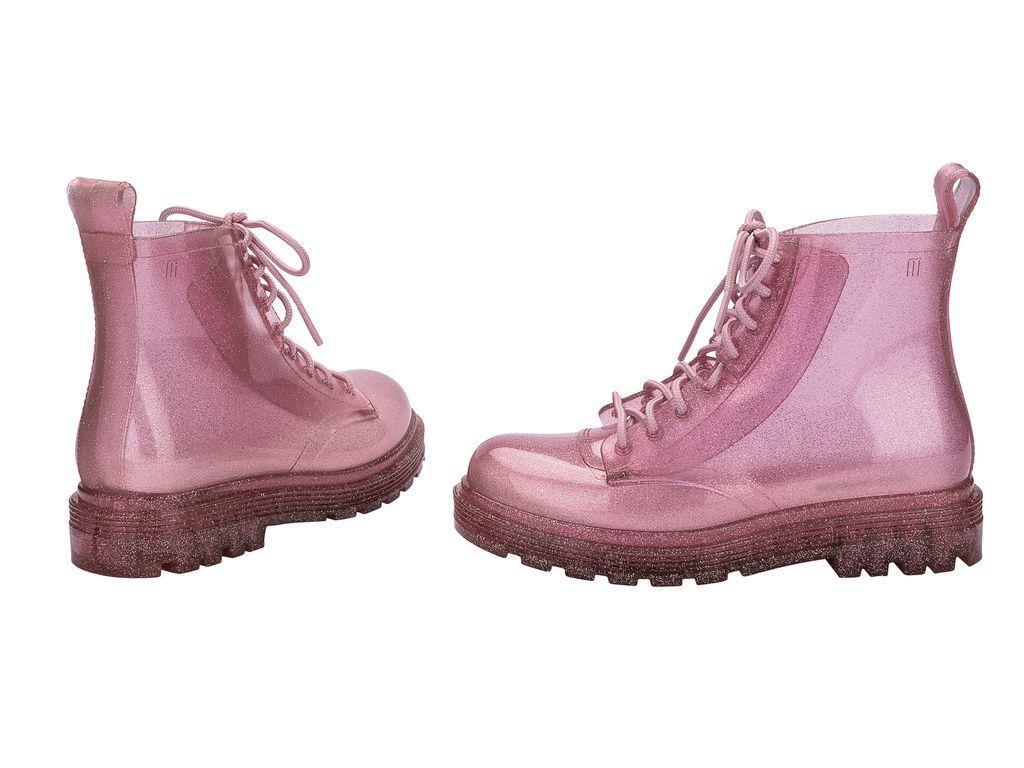 Botin Infantil Coturno Rosa Glitter Mini Melissa-2