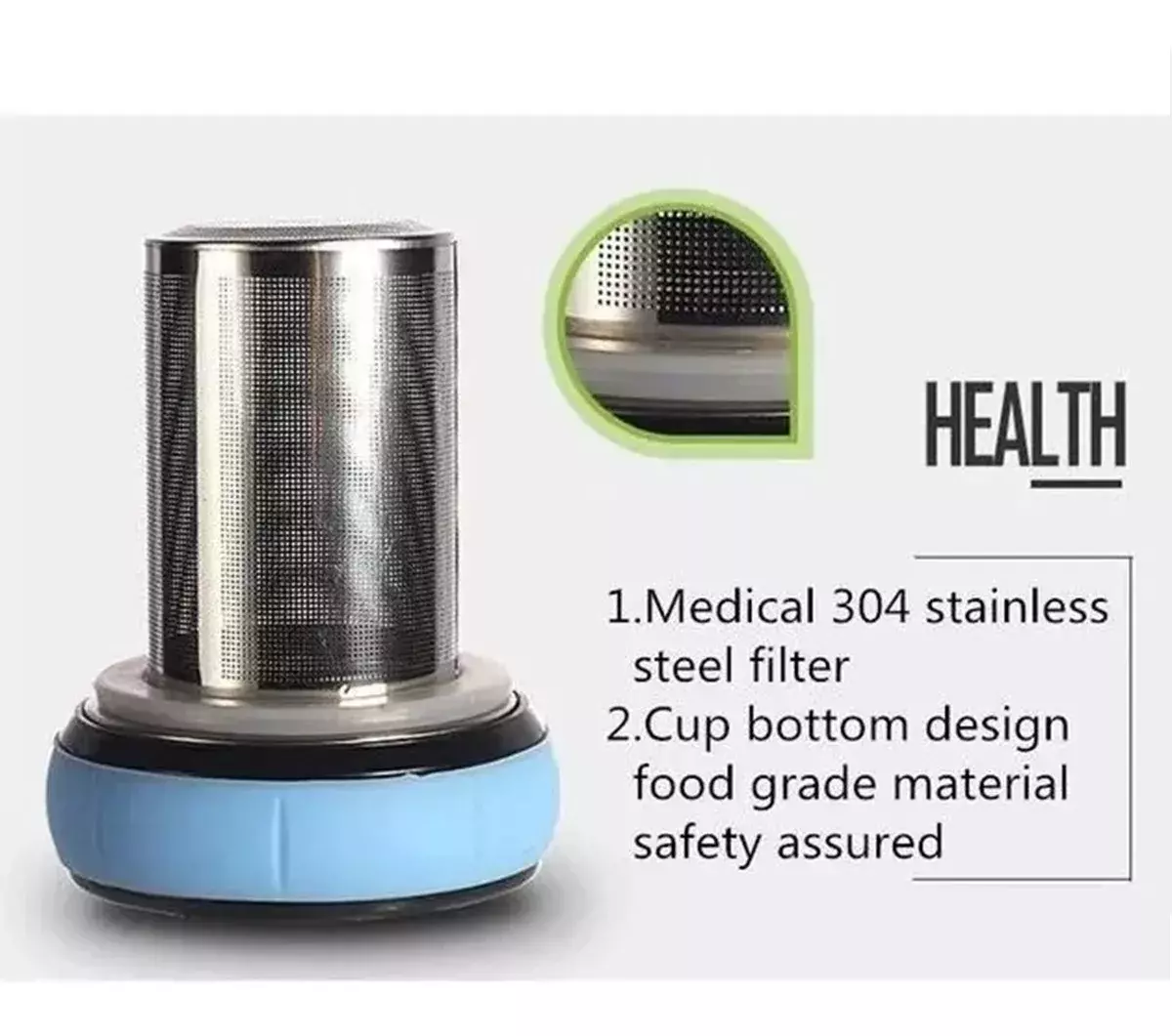 Infusor De Te Botella Vidrio 500 Ml Amarillo-2