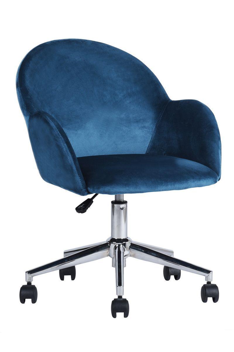 Silla Chiozza Oficina Terciopelo Azul-0