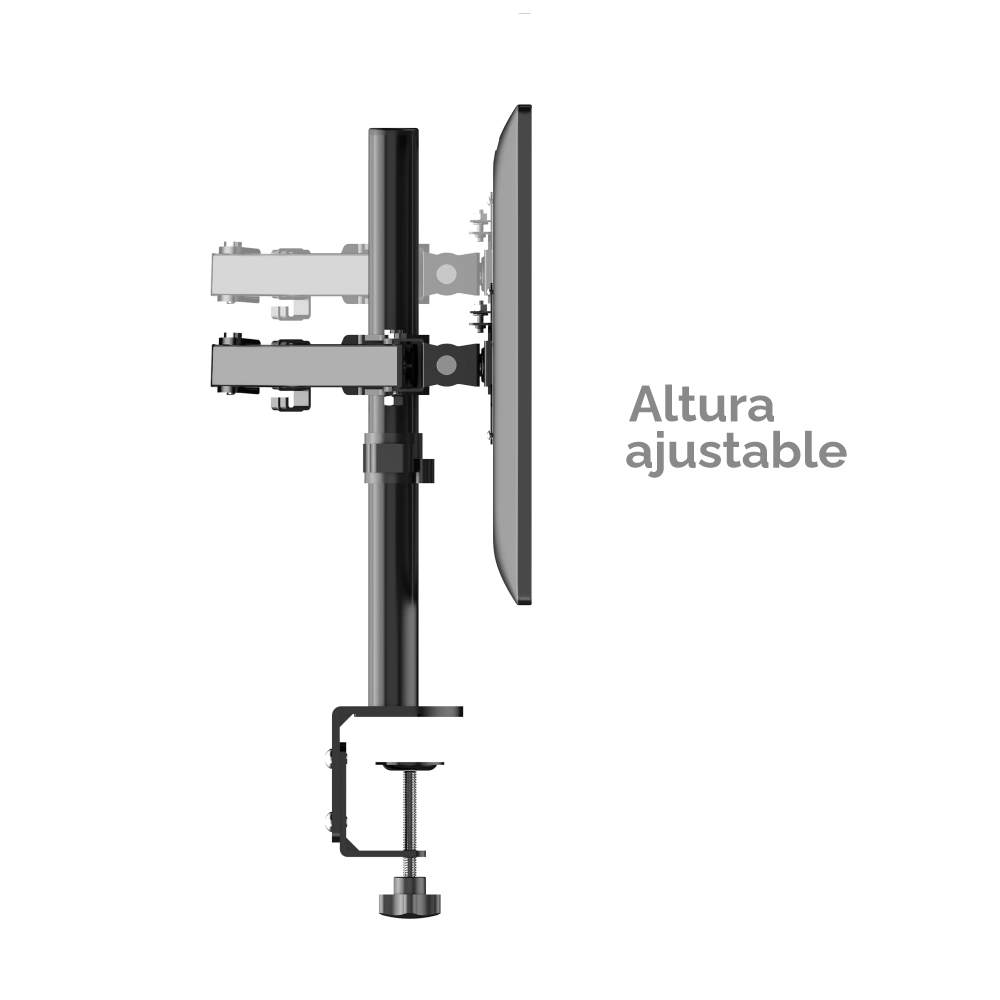 Soporte Doble 2 brazos para Monitor, ajustable base escritorio, 13″ – 32″-4