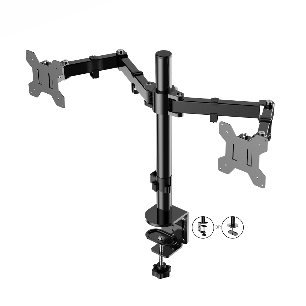 Soporte Doble 2 brazos para Monitor, ajustable base escritorio, 13″ – 32″-3
