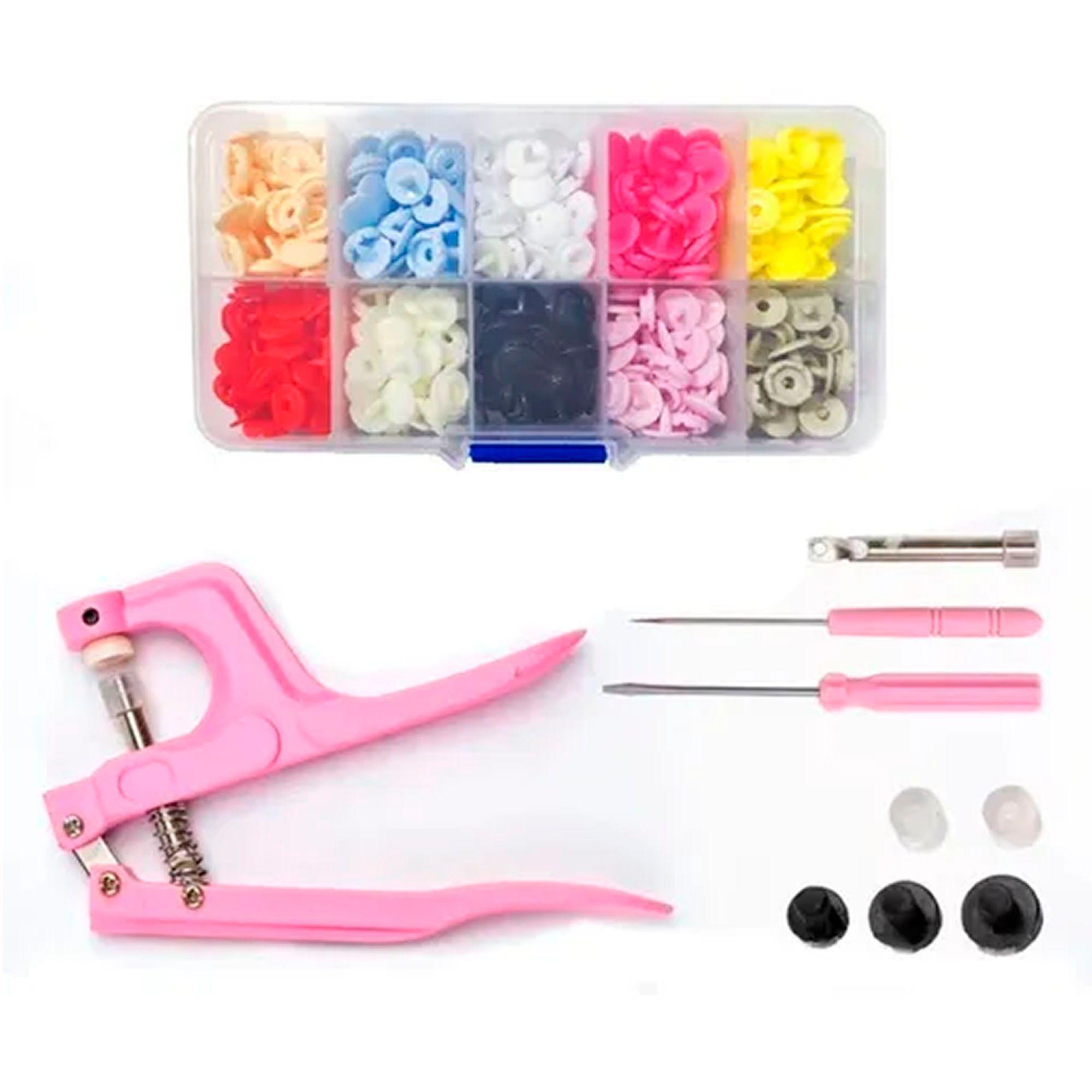 Pinza Remachadora Para Broches Plasticos Snap + 100 Broches-0