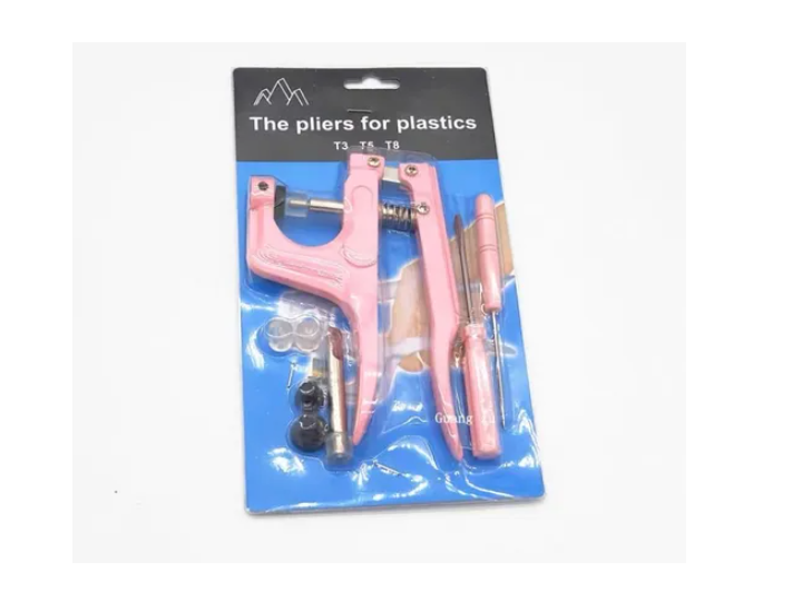 Pinza Remachadora Para Broches Plasticos Snap + 100 Broches-1