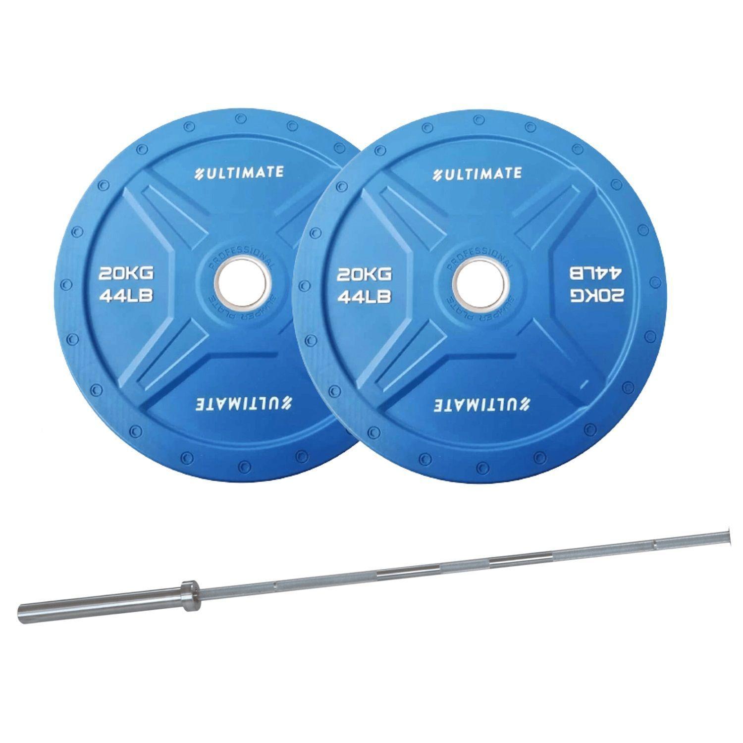 Barra Olímpica 320kg+Discos Olímpicos H 20Kg(2 U)-0