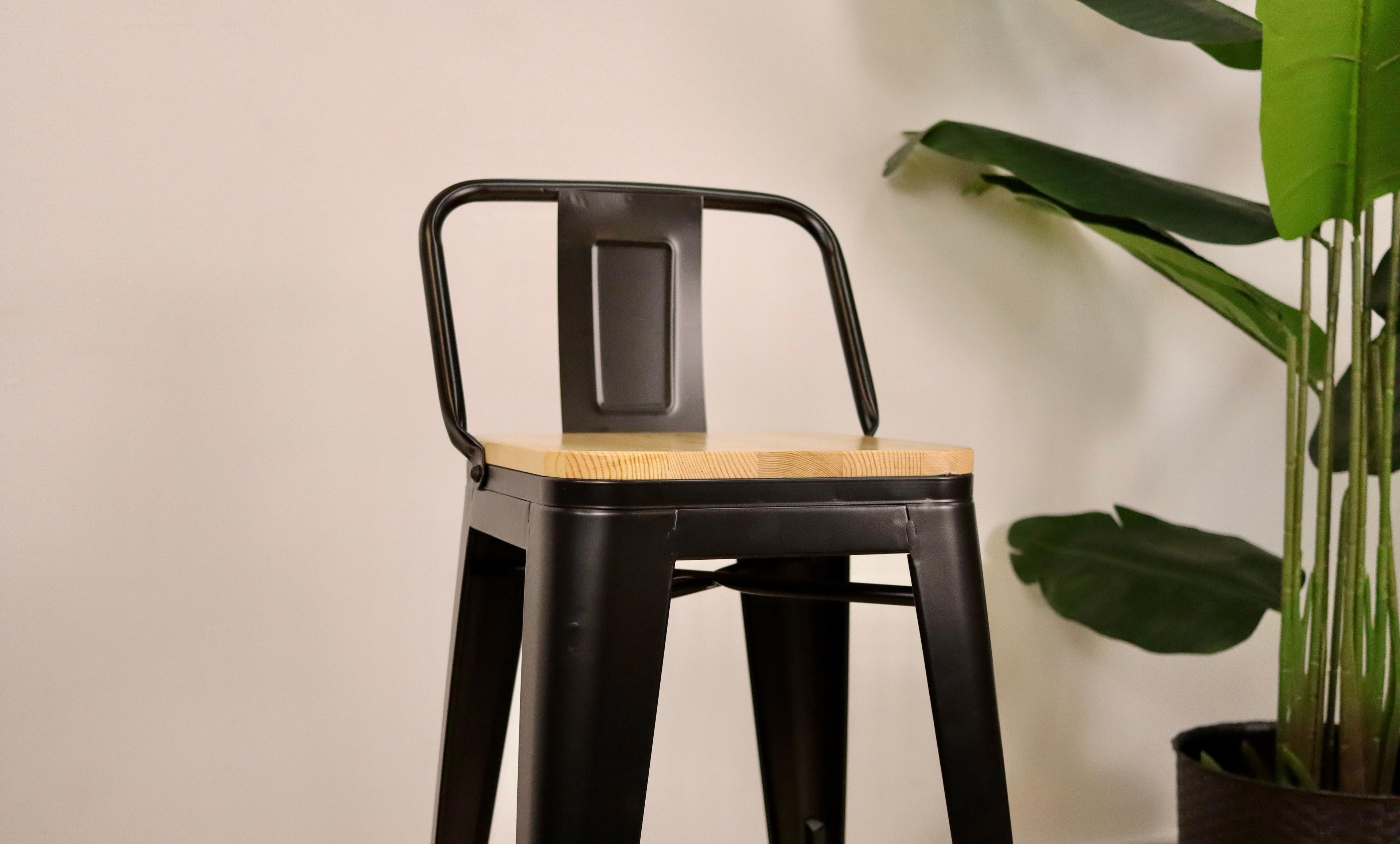 Taburete Tolix Oak Negro-4