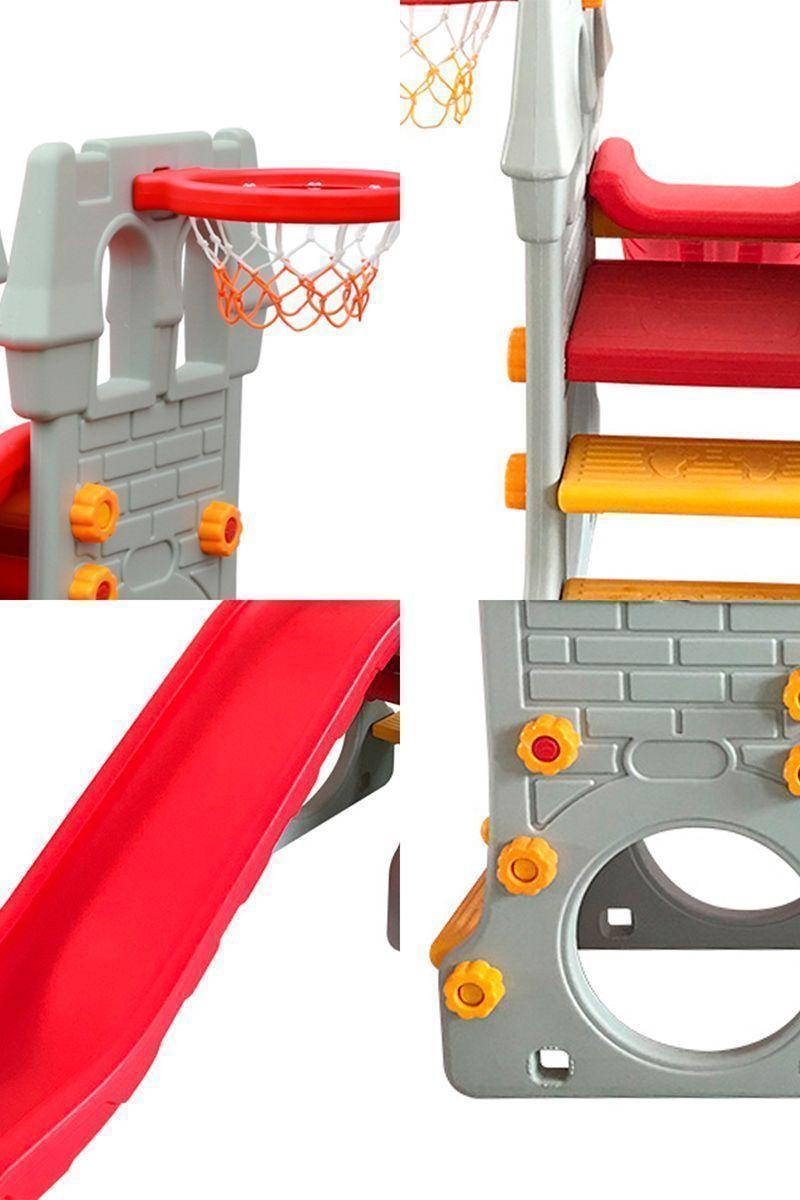 Castillo Resbalín Infantil Gris-4