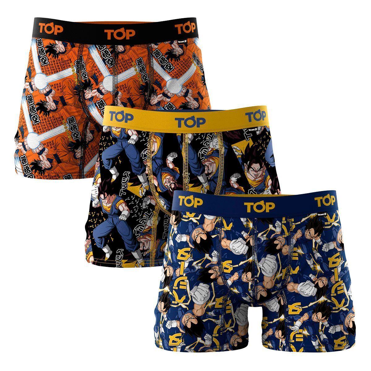 Bóxer Medio Dragon Ball Z Algodón Pack 3 C12 TOP-0