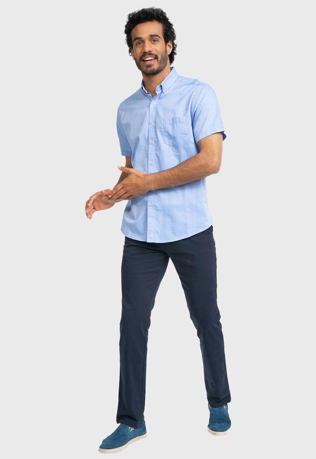 Camisa Sport Oxford Azul Arrow-4