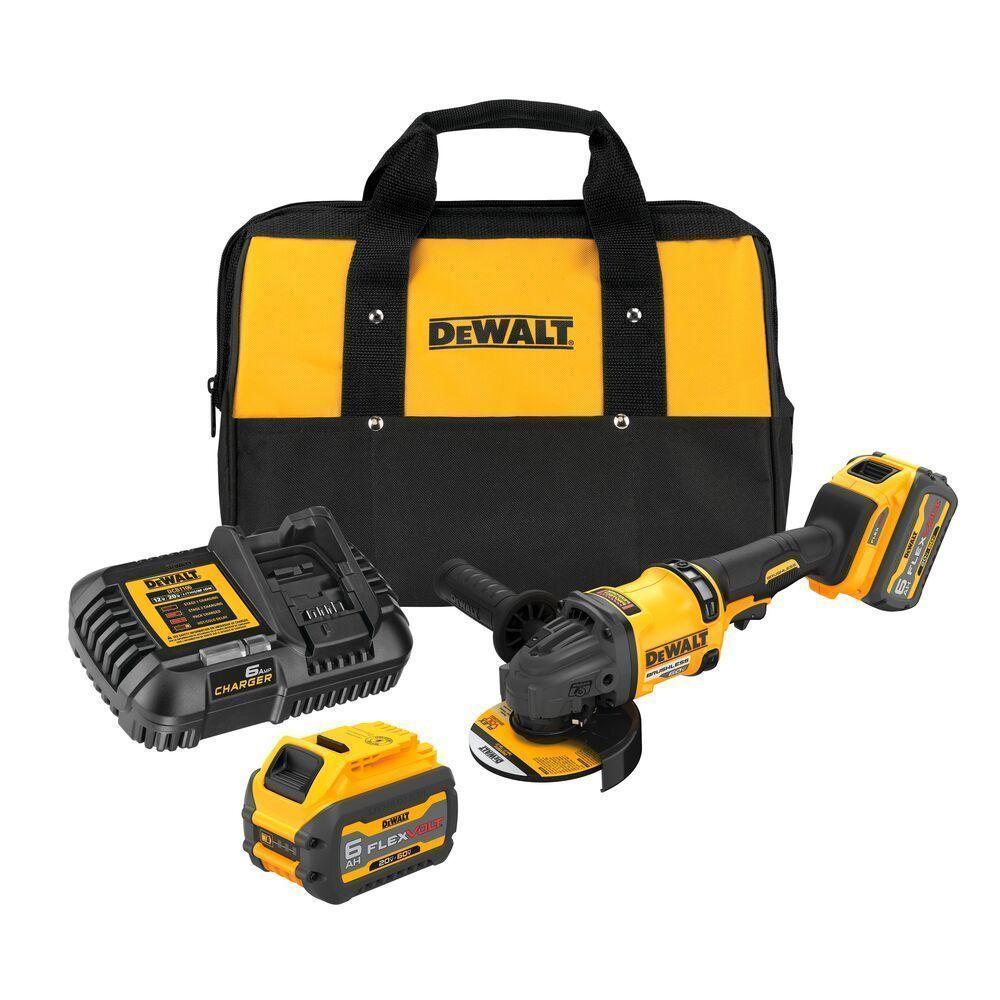 Kit Esmeril Angular 4 1/2"-5" 2Baterias + 1 Cargador + Accesorio  Dcg418T2-B2 Dewalt-0