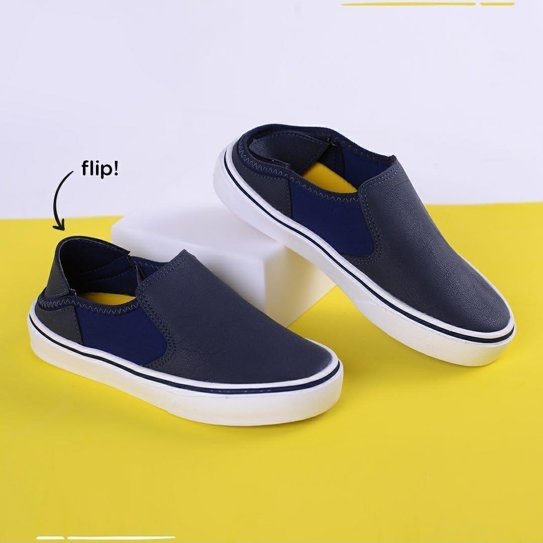 Zapatilla Urbana Slip On Azul Mule-2