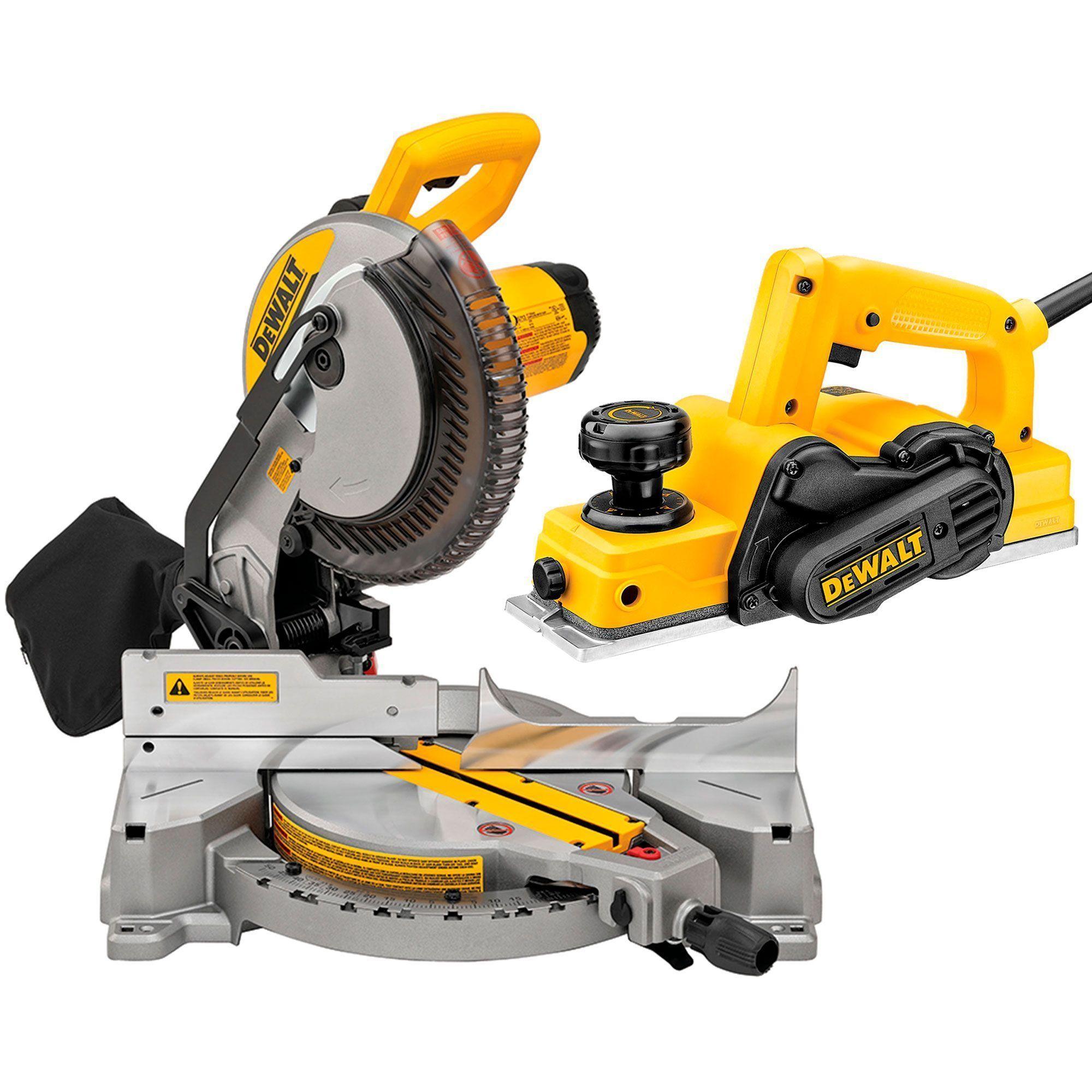 Sierra Ingleteadora 1600w + Cepillo 550w Dewalt-0