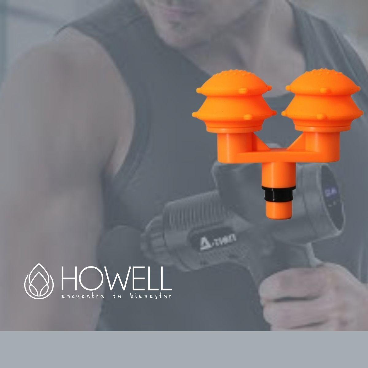 Cabezal Masaejador Espalda Doble Pistola Masajeadora Howell-6